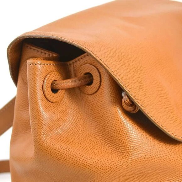 Auth CHANEL CC Logo Backpack Brown Leather display picture 3